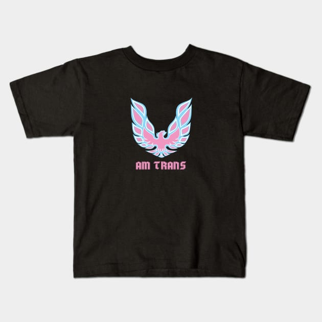 Am Trans Firebird Kids T-Shirt by Michaela Vuolo Nieves